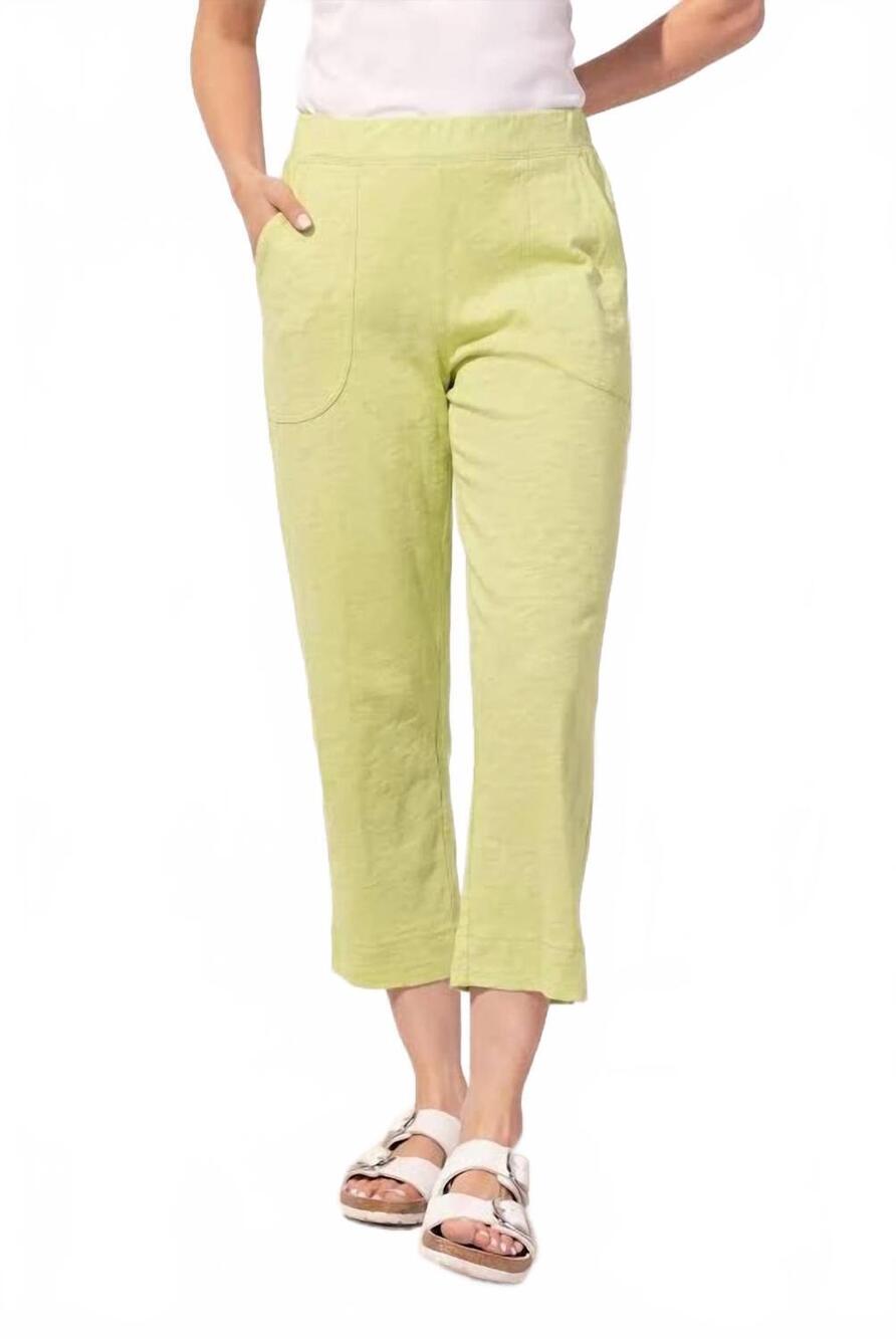 NEW ESCAPE women's cotton capri pants in kiwi